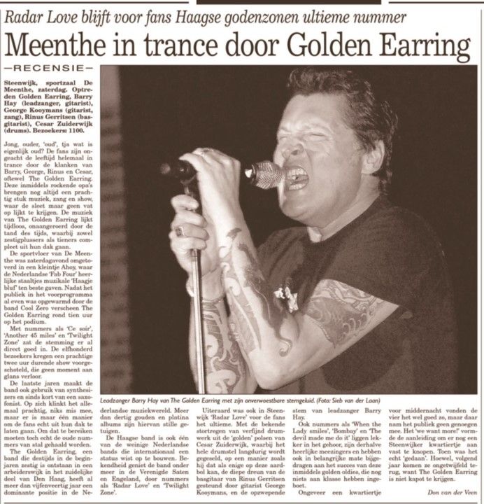 Golden Earring October 06 2007 Steenwijk show review